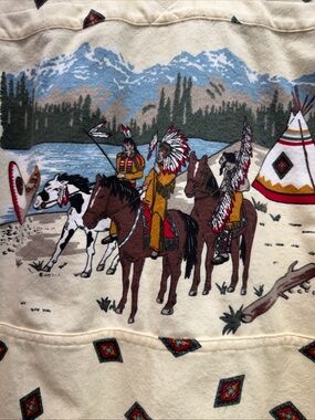 VTG 90s Woolrich Southwestern Flannel Shirt Button Down Sz M Aztec USA Made